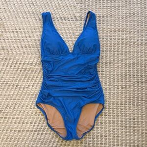 J CREW || One Pieced Ruched V-Neck Swimsuit
